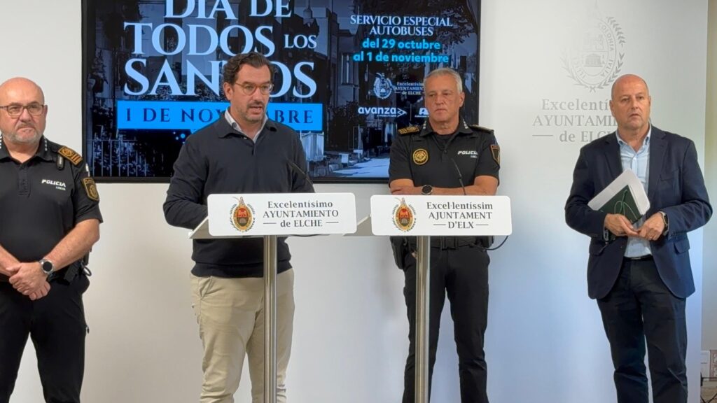 Elche desplegará más de 420 agentes durante Halloween y Todos los Santos y habilitará autobuses especiales a los cementerios