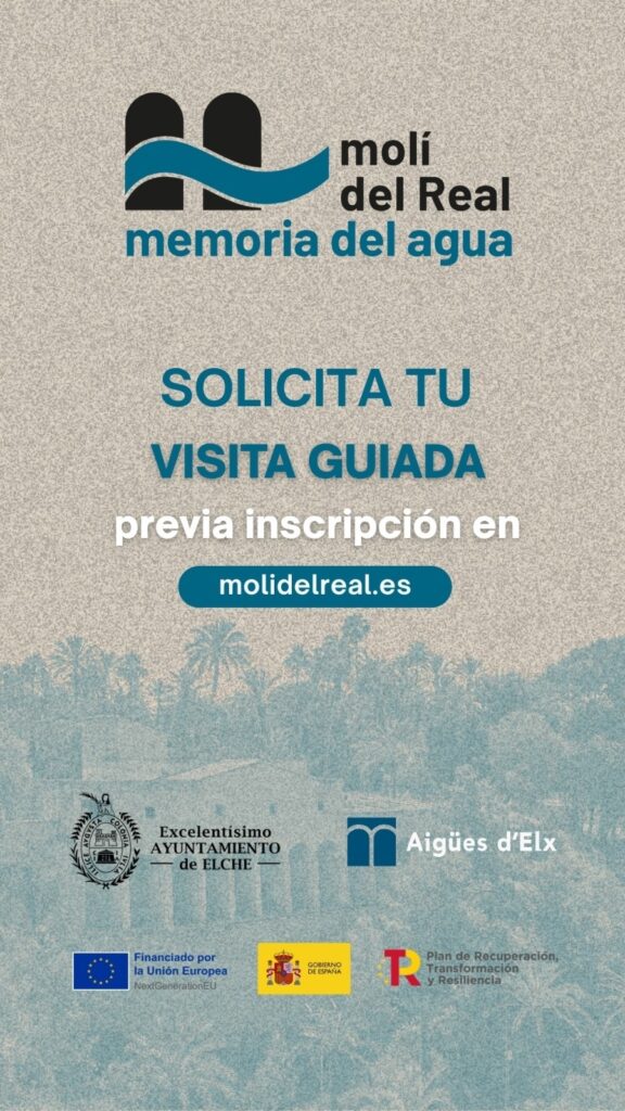 Aigües d’Elx y el Ayuntamiento reanudan las visitas al Museo del Agua del Molí del Real a partir del 6 de febrero
