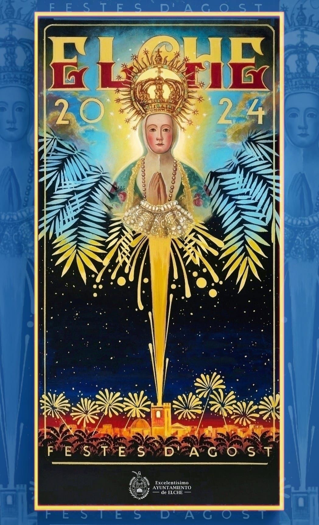 “El Oratorio de la Mare de Déu ilumina el cartel de las Fiestas de Elche 2024”