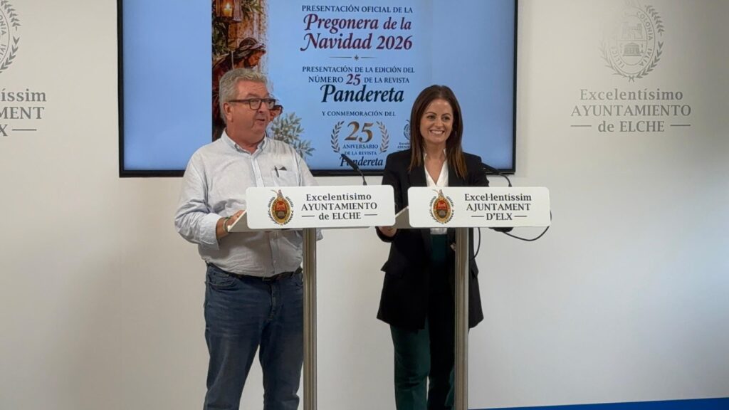 Elche dará la bienvenida a la Navidad el 5 de diciembre con la inauguración del belén municipal y el pregón de Miriam Quesada