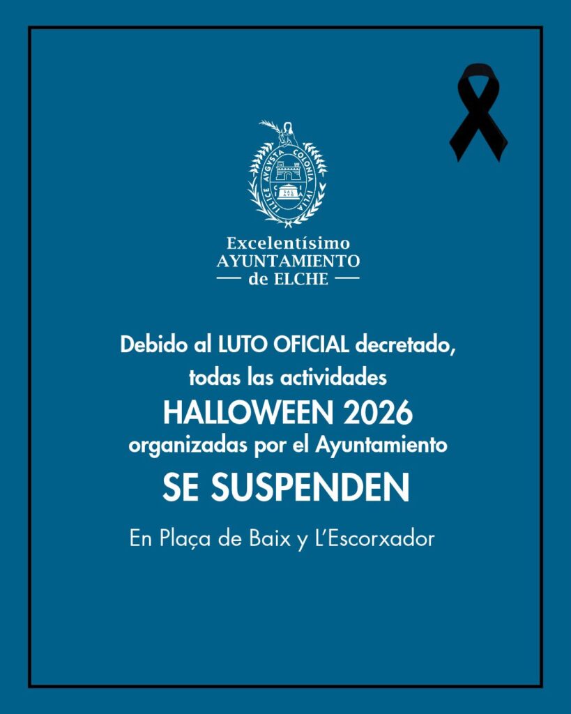 Elche suspende los actos de Halloween y el Festival Medieval por el accidente ferroviario