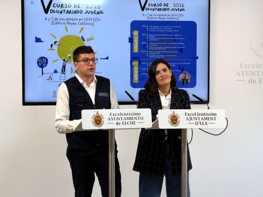 Elche celebra el V Curso de Voluntariado Juvenil para formar a jóvenes en acción social y solidaridad